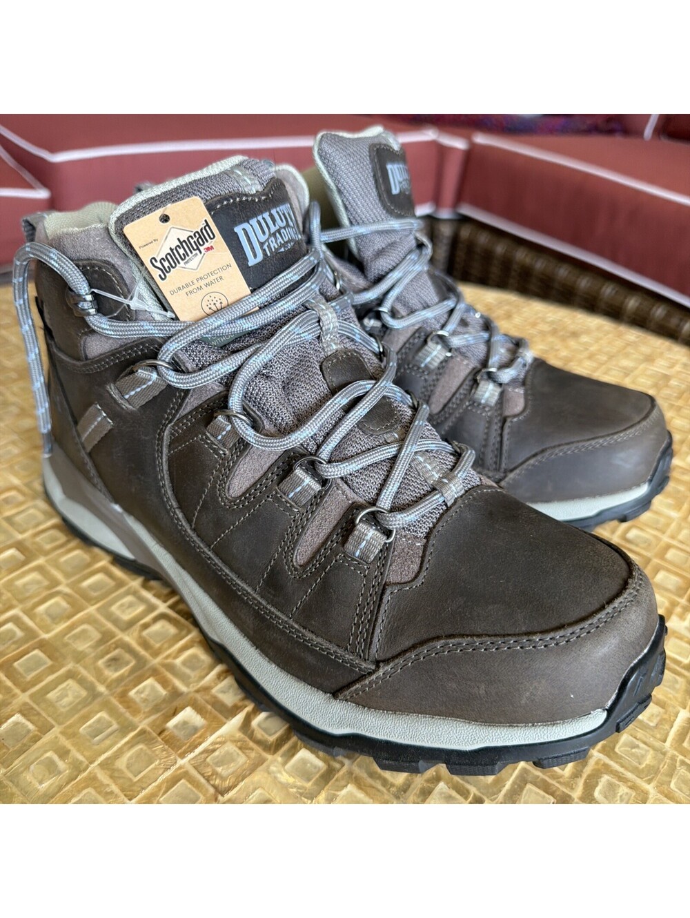Duluth Trading Womens Waterproof Hiking Boots Size 9.5M Brown Leather Upper